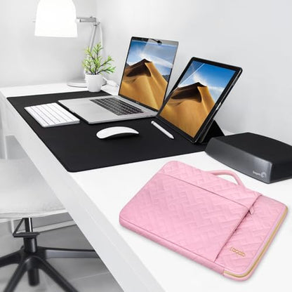 Lacdo 360° Protective Laptop Sleeve Case for 14 inch New MacBook Pro M5 Pro/Max A3426 A3427 (2026), M5/M4/M3/M2/M1 A3434 A3112 A3401 A3185 A2918, 13.8 inch Surface Laptop Computer Bag, Sakura Pink - color: Sakura pink, size: New MacBook Pro 14 Inch