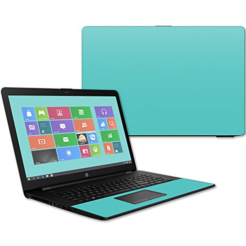 MightySkins Skin Compatible with HP 17t Laptop 17.3" (2017) - Solid Turquoise | Protective, Durable, and Unique Vinyl Decal wrap Cover | Easy to Apply, Remove, and Change Styles | Made in The USA