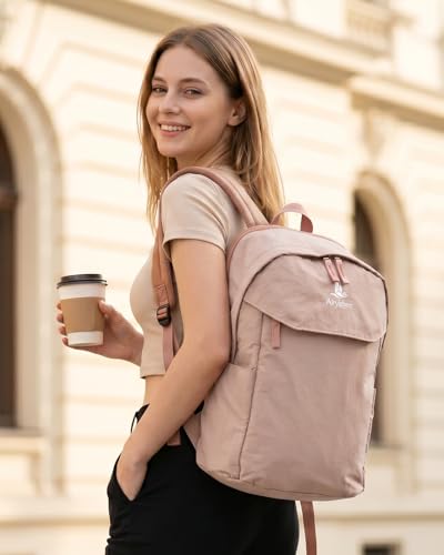 School Backpack for Teens, College Backpack Fits 15.6 Inch Laptop | Travel Backpack for Men Women, Book Bag, Casua Daypack, Water Resistant Fabric, Scratchproof Laptop Compartment (Pink) - color: Pink