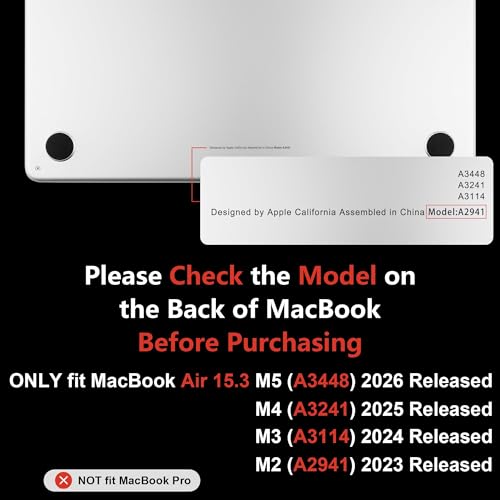 MEEgoodo for M5/M4/M3/M2 MacBook Air 15 inch Case 2026 2025 2024 2023, Case Fit Model (A3448/A3241/A3114/A2941) for MacBook Air 15.3 inch, Cacti - color: Cacti
