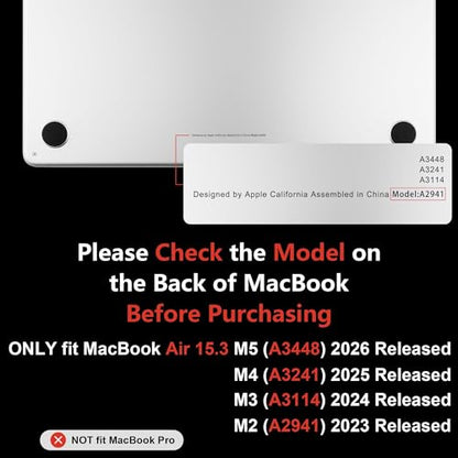 MEEgoodo for M5/M4/M3/M2 MacBook Air 15 inch Case 2026 2025 2024 2023, Case Fit Model (A3448/A3241/A3114/A2941) for MacBook Air 15.3 inch, Cacti - color: Cacti