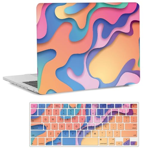 Compatible with MacBook Pro 14 inch Pro/Max Case 2025-2021 M5/M4/M3/M2/M1 Models A3434 A3185 A3401 A3112 A2918 A2992 A2779 A2442, Plastic Laptop Shell & Keyboard Cover, Colorful Artistry - color: Colorful Artistry, size: Pro 14.2" (2026-2021)M5/M4/M3/M2/M