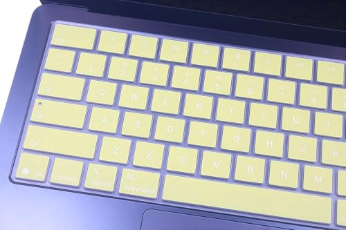 Keyboard Skin Compatible for 2026 MacBook Neo 13" A3404, Air 15.3" 13.6" M5 M4 M3 M2 A3448 A3241 A3114 A2941 A3449 A3240 A3113 A2681, MacBook Pro 14 16 inch M5 M4 M3 M2 M1 A3426 A3427 A3434 (Citrus) - color: Citrus Yellow