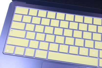 Keyboard Skin Compatible for 2026 MacBook Neo 13" A3404, Air 15.3" 13.6" M5 M4 M3 M2 A3448 A3241 A3114 A2941 A3449 A3240 A3113 A2681, MacBook Pro 14 16 inch M5 M4 M3 M2 M1 A3426 A3427 A3434 (Citrus) - color: Citrus Yellow