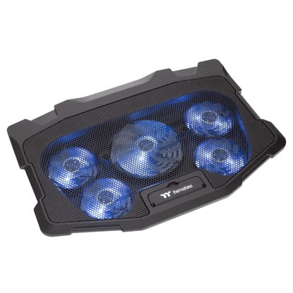 Thermaltake Massive 12 Max Steel Mesh Panel with 1 x 120mm and 4 x 80mm Fans, 10"-17" Notebook Cooler CL-N018-PL12BU-A - style: 5 Fans