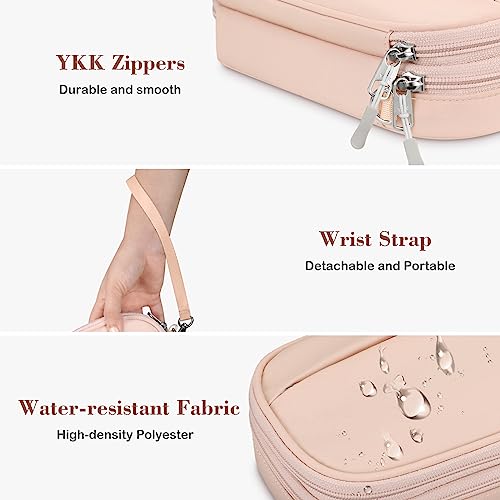 FINPAC 15.6-inch Hard Laptop Sleeve Case Lilac + Travel Electronic Bag Pink