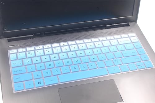 Keyboard Skin Compatible with HP Pavilion x360 14" Touch-Screen Laptop 14M-BA/BF/BW/CD/DH Series 14-DH2075NR, HP 14" 14-BA/BF/CM/CF/CE/BW/FQ/DQ/DK/DH/DS/DG/DF Series Laptop (Gradient Blue) - color: Gradient Blue
