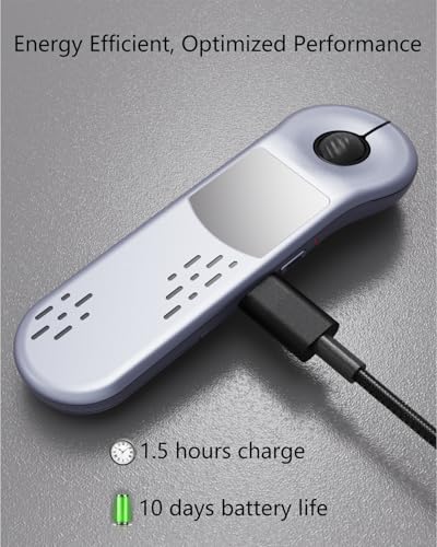 Air Mouse for PC/iOS/Android with Touchpad Bluetooth 2.4G Remote Control for PowerPoint/Keynote/Tiktok/Camera/Kindle App Rechargeable Wireless Presentation for PPT Pointer (Silver) - color: Silver