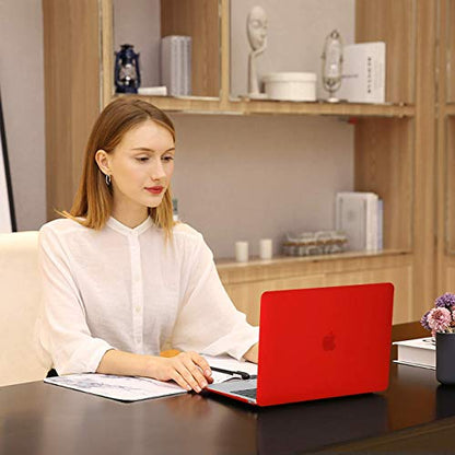 MOSISO Compatible with MacBook Pro 13 inch Case M2 M1, Red | Plastic Hard Shell Case Cover 2026-2016A2338 A2251 A2289 A2159 A1989 A1708 A1706 with/without Touch Bar - color: Red