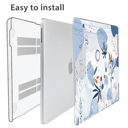 Compatible with 2026 MacBook Neo 13 inch Case A18 Pro A3404, Anti-Crack & Scratch Hard Shell Case & Keyboard Cover & Screen Protector & Webcam Cover for Apple MacBook Neo 13", Blue Graffiti - color: Blue Graffiti