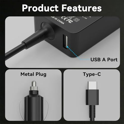 100W Laptop Car Charger USB-C for Dell/Lenovo/LG/HP/Samsung/MacBook Pro/Air | For Latitude/XPS/Precision,ThinkPad/Yoga,Spectre/Elitebook,Chromebook,Galaxy,Car Charger USB C For Computer - color: Black1