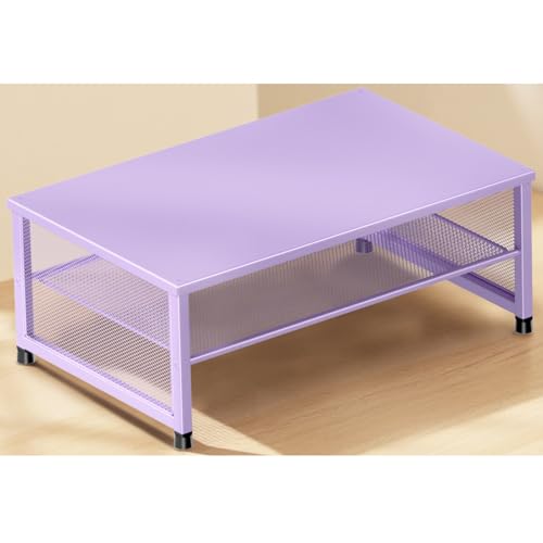 ECOLOVI 2-Tier Computer Monitor Stand Riser, Printer & Laptop Stand, Office Desk Accessories, Workspace Desk Organizer for Home Office Supplies, Purple - color: Purple, size: 2-Tier