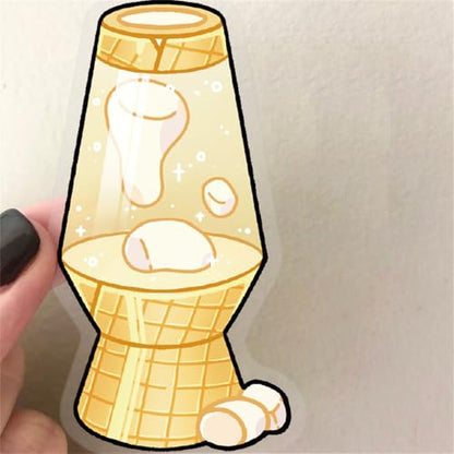 50pcs Lava lamp Stickers for Laptop Water Bottles, Transparent PET Waterproof Adhesive Lava Light Decals for Trackpads Skateboards Luggage Water Bottles Cars Bumpers(Colourful-B9) - color: Colourful-b9