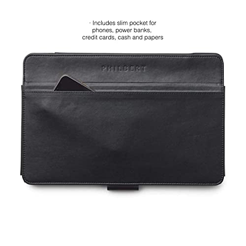 4-in-1 Laptop Screen Shade – Original Lux Hood – Sun, Privacy, Heat & Contrast Protection, Freestanding with Pocket, Fits 12–14” MacBook & PC, Patented, Red | PHILBERT Danish Design - color: Red, size: 12-14in