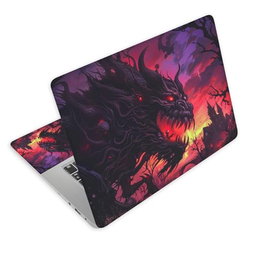 Universal Laptop Skin Decal, 3-Piece Vinyl Protector for 12 13 14 15.6" Notebook, Waterproof Anti-Scratch, Easy Trim & Bubble-Free Finish, Giant Monster - color: Giant Monster