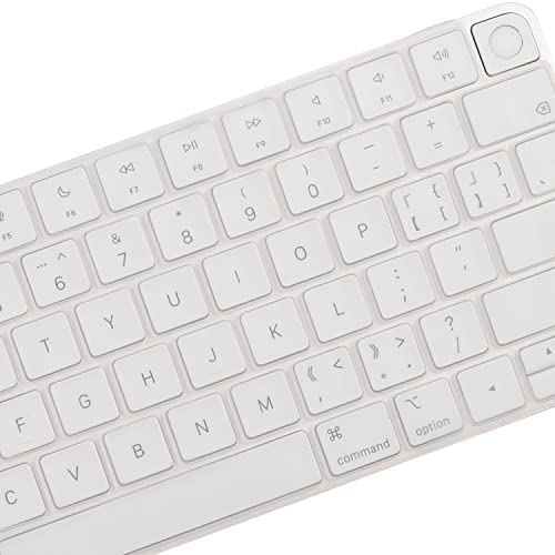 Keyboard Cover for iMac 24 Inch with M4/M3/M1 2024-2021, Apple Magic Keyboard 3 with Touch ID A3118 A2449, Mac mini Desktop M4 M2 M1 Chip Keyboard Accessories Ultra Thin Silicone Skin (Clear) - color: Clear