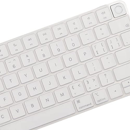 Keyboard Cover for iMac 24 Inch with M4/M3/M1 2024-2021, Apple Magic Keyboard 3 with Touch ID A3118 A2449, Mac mini Desktop M4 M2 M1 Chip Keyboard Accessories Ultra Thin Silicone Skin (Clear) - color: Clear