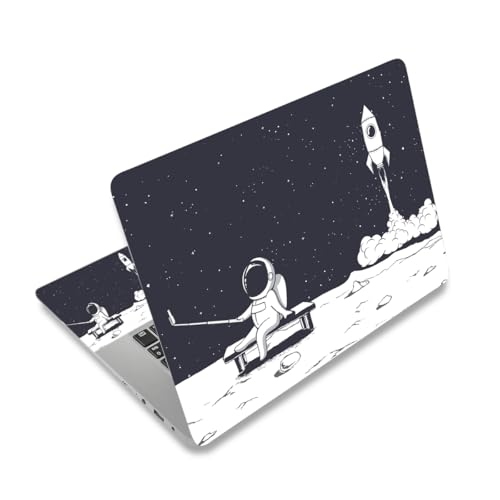 12 12.1 13 13.3 14 15 15.4 15.6 in Skin Laptop Sticker Decal, Netbook Skins for Notebook, Universal Vinyl Laptop Decor Cover for Boy, Waterproof Art Protector Easy to Apple I Astronaut Rocket - color: Astronaut Rocket