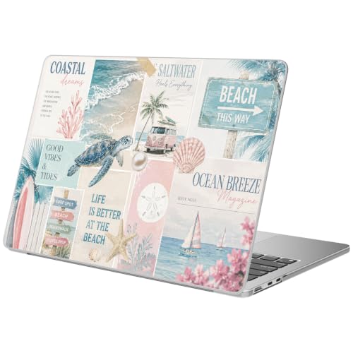 Compatible with MacBook Air 15 inch Case Sea Turtle Beach | M5 M4 M3 M2 2026-2023 Release A3448 A3241 A3114 A2941 | Cute Collage Protective Hard Shell Matte Cover for Mac Air 15.3 inch - color: Beach G, size: MacBook Air 15 inch