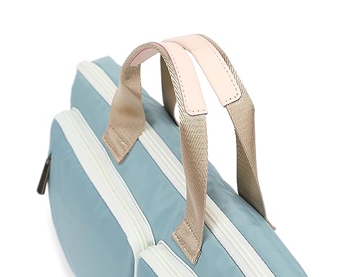 360 Protective Multi-Pockets Laptop Shoulder Bag Sleeve Case, Briefcase for 15.6 & 16 Inch Laptops (Light Blue) - color: Light Blue, size: 15 inch-15.6 inch