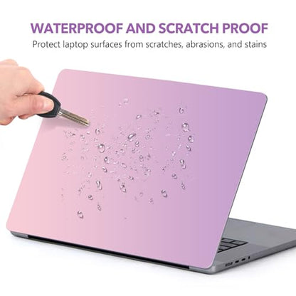 AIMSA Pink Purple Laptop Skin Sticker Cover Decal Fits 12" 13" 13.3" 14" 15" 15.4" 15.6 inch Netbook Laptop Protector Skin Stickers, Easy to Apply and Remove Art Decal - color: Pink Purple