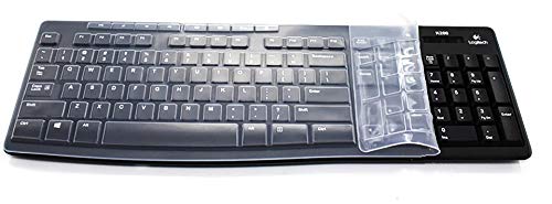 Ultra Thin Silicone Clear Keyboard Protective Skin Cover Compatible with Logitech K200 K260 K270 MK200 MK260 MK270 Keyboard (Transparent) - color: Transparent