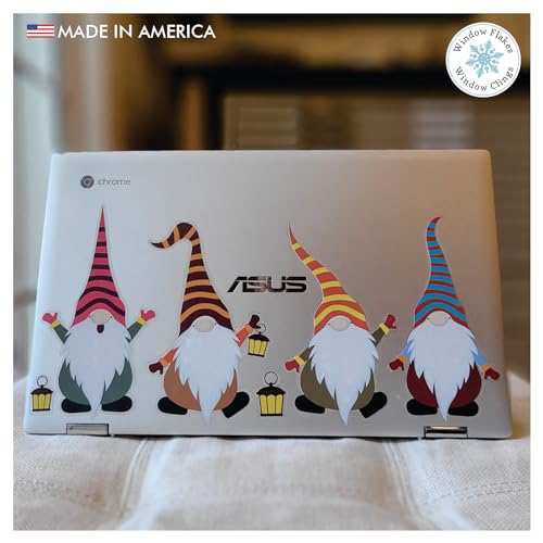 6 x Gnomes Laptop Stickers Set - Cute Gnome Sticker Decals for Laptop - Computer Laptop Decals Aesthetic - Skateboard, Journal and Water Bottle Stickers - style: Large Gnome Stickers (Set of 6)
