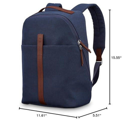Samsonite Virtuosa Carry-On Travel Backpack with Padded Laptop Sleeve, Navy - color: Navy