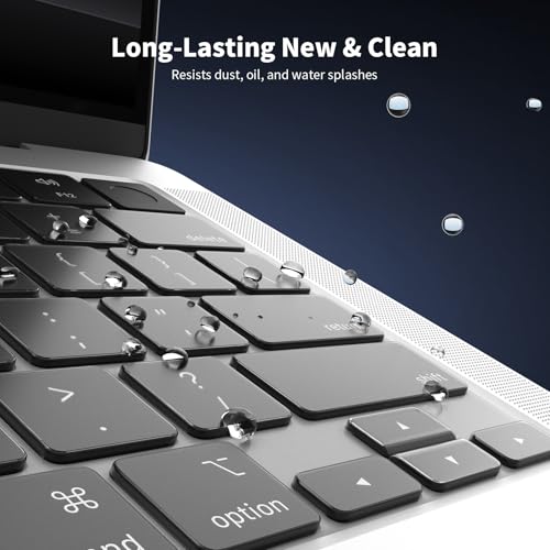 Soonjet Ultra Thin Keyboard Cover for 2025-2021 M5/M4/M3/M2/M1 Pro/Max MacBook Pro 14/16, M5-M2 MacBook Air 13/15, MacBook Neo, Premium TPU Keyboard Protector - Clear - color: Clear
