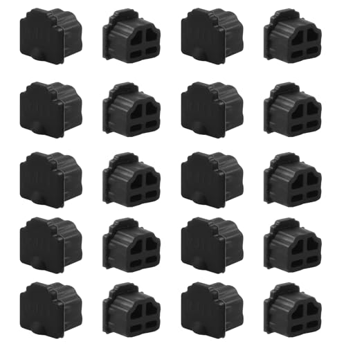 20 Pcs Rj11 Anti-dust Cap, Protector Cover, Black Silica Gel | Anti-dust Port Plug Cover Cap, Black Silica Gel Protector for Computers Monitor Tv Router, Dust Prevention for Ports - color: Black, size: RJ11