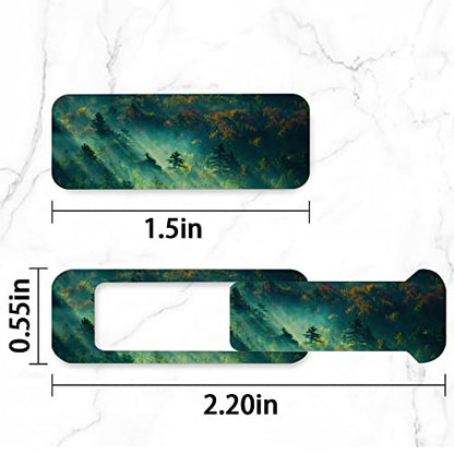 Webcam Cover, 3 Pieces, Laptop Camera Cover, Privacy Shielding Capacity is Twice as Big as The Traditional, Suitable for Computer Mobile Phones, laptops, Tablets and so on (Forest) - color: forest