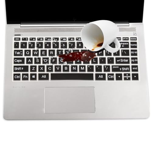 Bold Keyboard Cover for HP Laptop 14" 14-dq 14-cf/fq 14t-dq300/dq200 14-dq0052dx 14-dq5043cl 14-dq2078wm 14-dq0055dx 14-dq0002dx 14-dq1040wm 14-dq0057nr 14-dq2053cl dq1059wm dq1035cl dq0011dx - color: BK