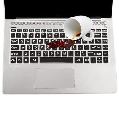 Bold Keyboard Cover for HP Laptop 14" 14-dq 14-cf/fq 14t-dq300/dq200 14-dq0052dx 14-dq5043cl 14-dq2078wm 14-dq0055dx 14-dq0002dx 14-dq1040wm 14-dq0057nr 14-dq2053cl dq1059wm dq1035cl dq0011dx - color: BK