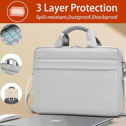 CAAORDKSO 15.6-16.1 Inch Laptop Sleeve Case Compatible with Lenovo Acer HP Dell ASUS Laptop, Acer Nitro/Aspire 15/ Aspire 1/3/5 15.6", HP Pavilion/Envy x360, ASUS Vivobook Go 15.6 Laptop bag, Grey - color: Grey, size: 15.6-16 Inch