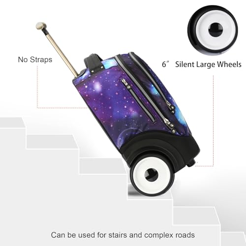 Rolling Laptop Bag for 15.6 Inch Laptop, Roller Bag,Backpack with Wheels,20 Inch Wheeled Computer Bag, T5- Galaxy - color: T5- Galaxy