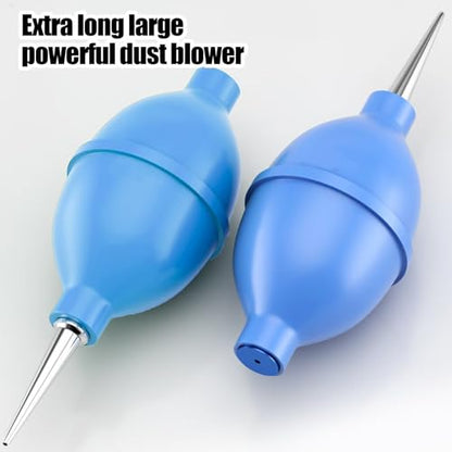 Strong Air Blower Blaster Pump Dust Cleaner Include Micro Fiber Cleaning Cloth, Bulb Blower for Digital SLR Lens Sensor LCD Screens Musical Instruments Keyboards Telescope Filtersl(Blue)