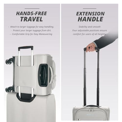 Verage Underseat Carry On Luggage with Wheels,14.5-Inch,Cloud Gray | Personal Item Bag,Airline Approved, Laptop Compartment, USB Charging Port - color: Cloud Gray, size: 14.5-Inch Plus Underseat