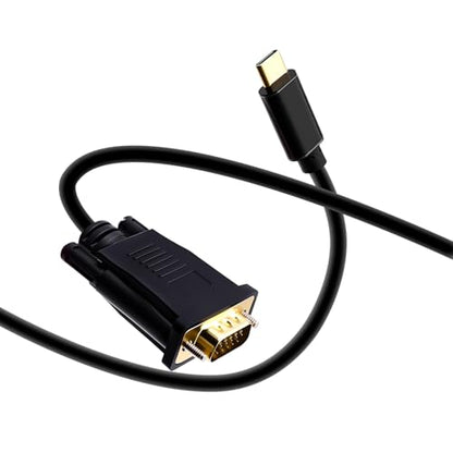 Duttek USB C to VGA Adapter Cable 6FT/1.8M, One Way USB-C Male to VGA Male Cord for Laptop Android Phone Tablet, Connect to Monitor Projector HDTV, 1080P@60Hz (Not Support Thunderbolt Port)