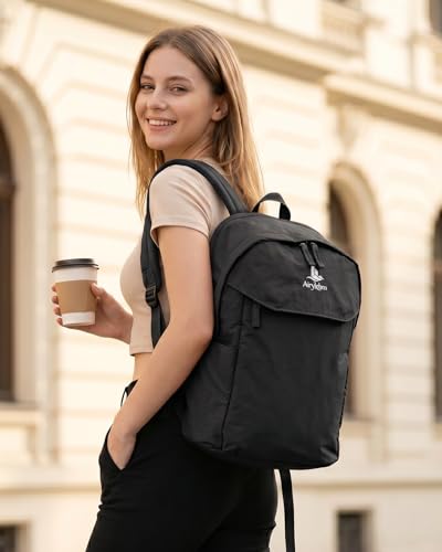 School Backpack for Teens, College Backpack Fits 15.6 Inch Laptop | Travel Backpack for Men Women, Book Bag, Casua Daypack, Water Resistant Fabric, Scratchproof Laptop Compartment, (Black) - color: Black