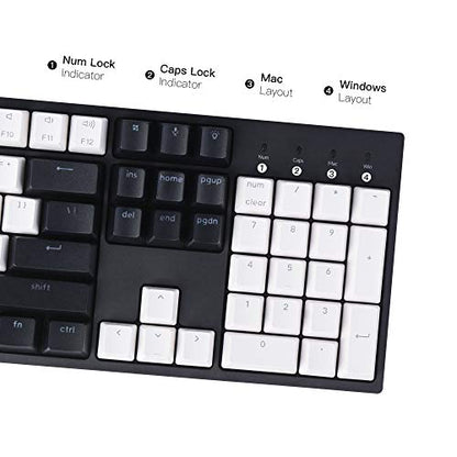 Keychron C2 Full Size 104 Keys Wired Mechanical Gaming Keyboard for Mac Layout, Gateron G Pro Brown Switch/White LED Backlight/Double Shot ABS Keycaps/USB C Computer Keyboard for Windows Laptop