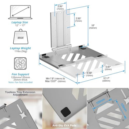 AVLT Laptop & Monitor Arm Desk Mount for 17-38" Screens, USB-C Dock - Gray | Supports flat/curved screens up to 22 lbs each. 12-17" laptop tray, 7-in-1 USB-C dock, HDMI 4K60, Ethernet and 100W PD - color: Gray