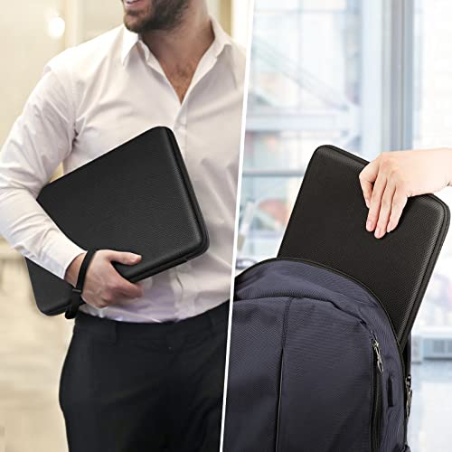FINPAC 14-inch Hard Laptop Sleeve Case Black + Travel Electronic Bag
