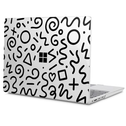 Case for Surface Laptop 5/4/3 13.5" Abstract Line | Hard Shell Case with Keyboard Cover & Screen Protector. Fits Surface Laptop 5/4/3 13.5" Metal Palm Rest Models 1951/1868. - color: Abstract Line