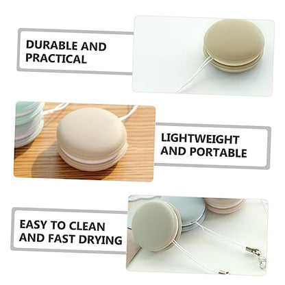 Amosfun 12pcs Macaron Shape Phone Screen Microfiber Cleaning Cloth for Electronics Screen - color: Khakix3pcs, size: 3.5X3.5X1.6CMx3pcs