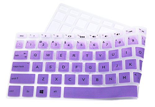 Keyboard Skin Compatible for 15.6" HP Pavilion X360 15-br075nr, HP Envy x360 15m-bp 15m-bq, HP Spectre x360 15-ch,HP Pavilion 15-cb 15-cc 15-cd 15-bw 15-bs & 17.3" HP 17M-ae 17-bs Series -Purple Ombre - color: Purple Ombre