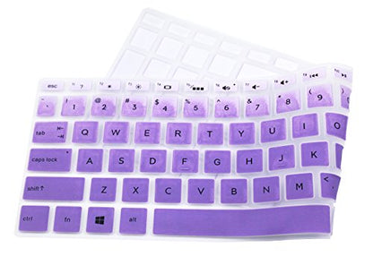 Keyboard Skin Compatible for 15.6" HP Pavilion X360 15-br075nr, HP Envy x360 15m-bp 15m-bq, HP Spectre x360 15-ch,HP Pavilion 15-cb 15-cc 15-cd 15-bw 15-bs & 17.3" HP 17M-ae 17-bs Series -Purple Ombre - color: Purple Ombre
