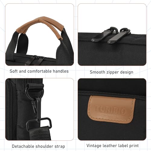 TORIBIO 9-11 Inch Tablet Sleeve Bag Padded Protective Travel Carrying Case | Fits iPad A16 2025, iPad Air M4 11-inch 2026 M3 M2, iPad Pro M5/M4 11 inch, iPad 10/9/8/7th, Galaxy Tab A9+/S9/S8 11" - color: Black, size: 9-11 Inch