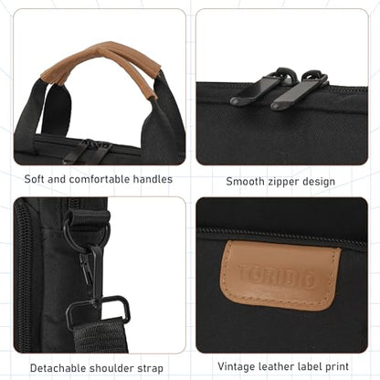 TORIBIO 9-11 Inch Tablet Sleeve Bag Padded Protective Travel Carrying Case | Fits iPad A16 2025, iPad Air M4 11-inch 2026 M3 M2, iPad Pro M5/M4 11 inch, iPad 10/9/8/7th, Galaxy Tab A9+/S9/S8 11" - color: Black, size: 9-11 Inch