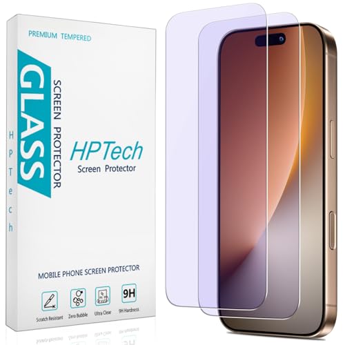 2 Pack Anti Blue Light Screen Protector for iPhone 16 Pro Max 6.9 Inch Eye Protection Tempered Glass Film, Easy to Install, Bubble Free - size: iPhone 16 Pro Max 6.9-inch