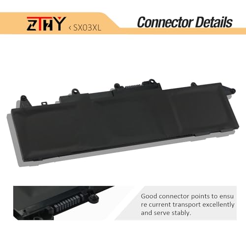 45Wh SX03XL Laptop Battery Replacement for HP ProBook X360 435 G7 G8 G10 | 1F3G6EA 1F3G9EA 1Q2W3ES 1V2Y7PA 1L3L2EA 3S071AV 17G35UT 3A5N2EA SX03045XL L77689-2B1 L77689-2B2 L78125-005 L78125-006 11.4V - size: 10.35*3.15*0.24 inch SX03XL